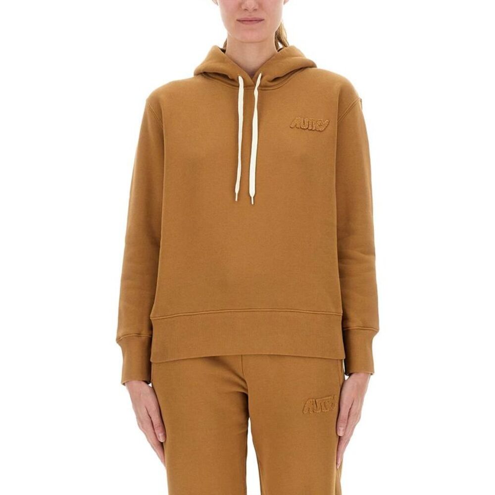 AUTRY Women's Cotton Terry Hoodie Women BROWN Sweaters & Knitwear